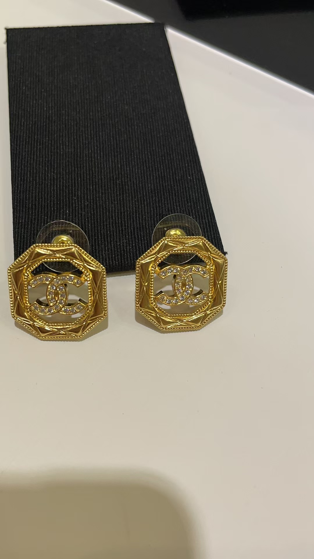 Chanel Geometric Octagon Stud Earrings - Image 6