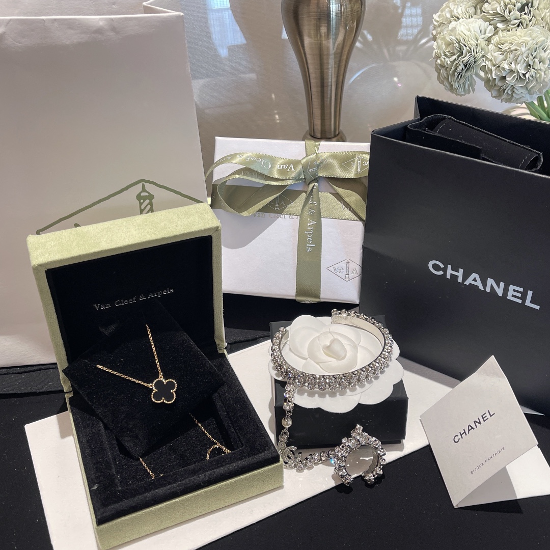 Chanel Hand Chain Hand Harness Open Cuff Bangle Bracelet Ring - Image 4