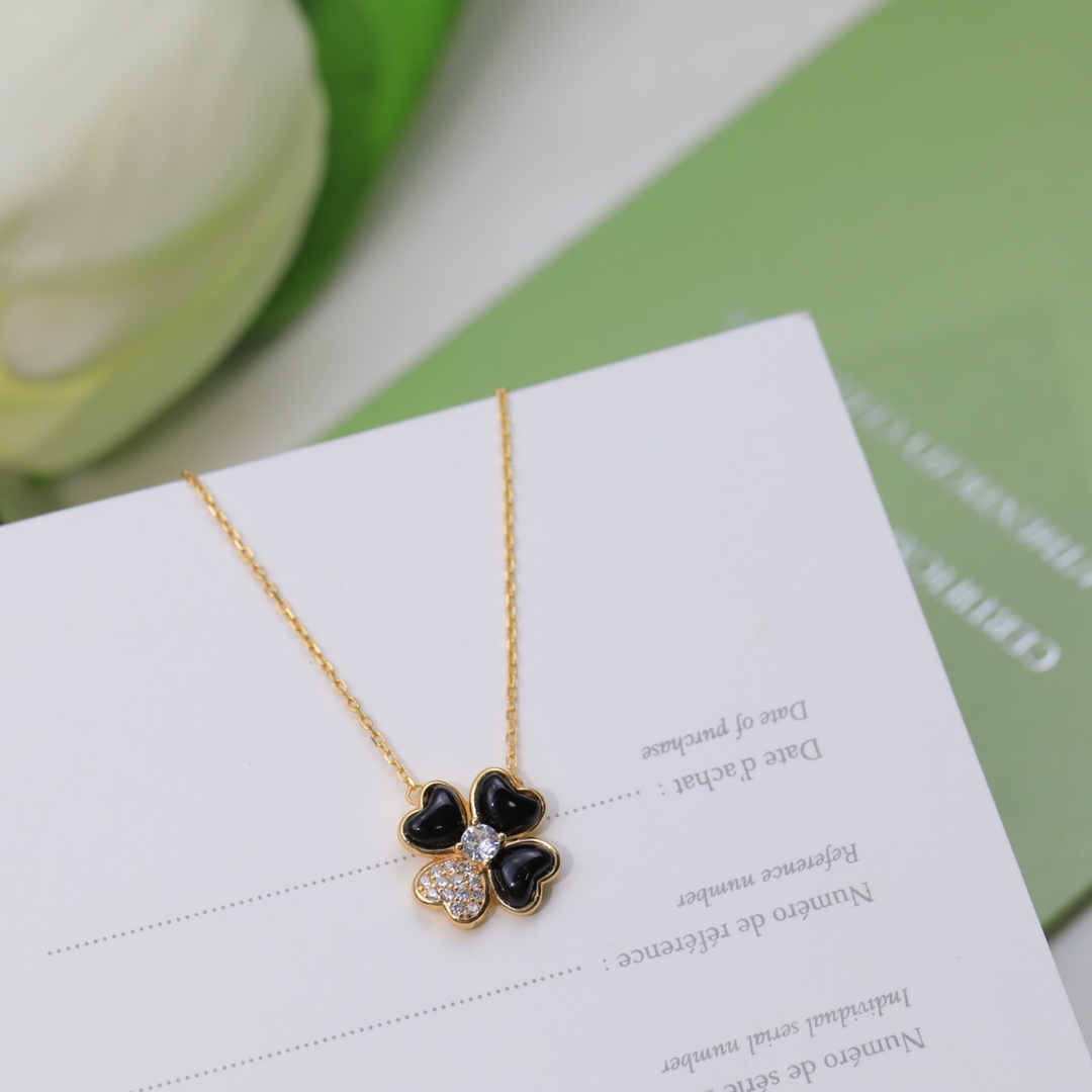 VCA Love Heart Clover Earrings Necklace - Image 5