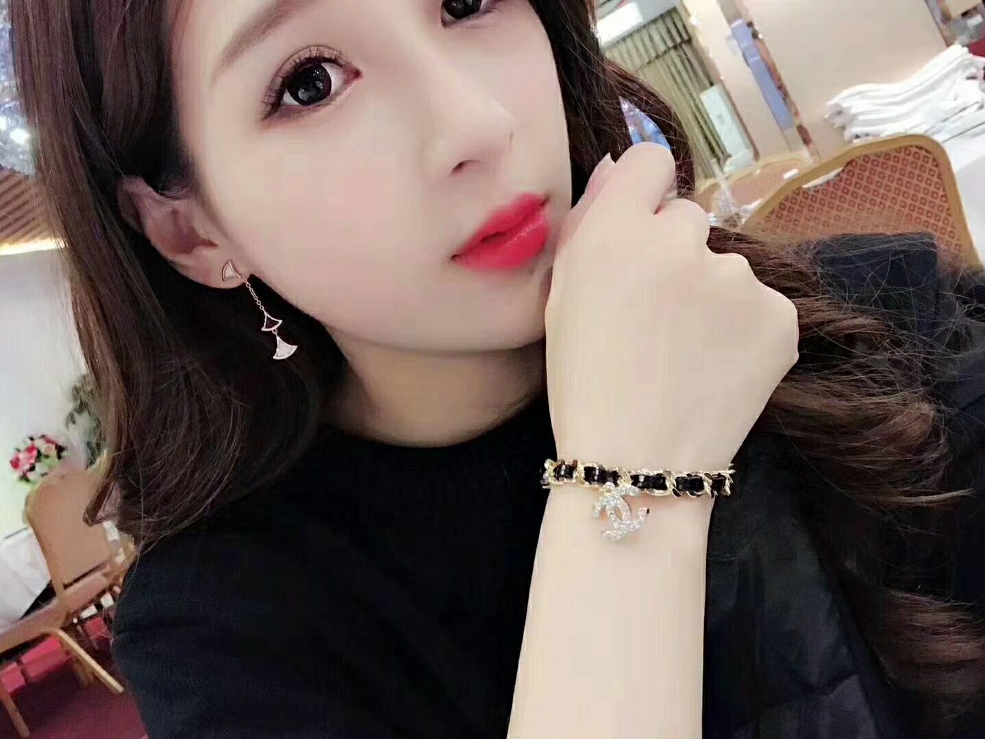 Chanel Leather Woven O Chain Bracelet Choker Necklace - Image 15