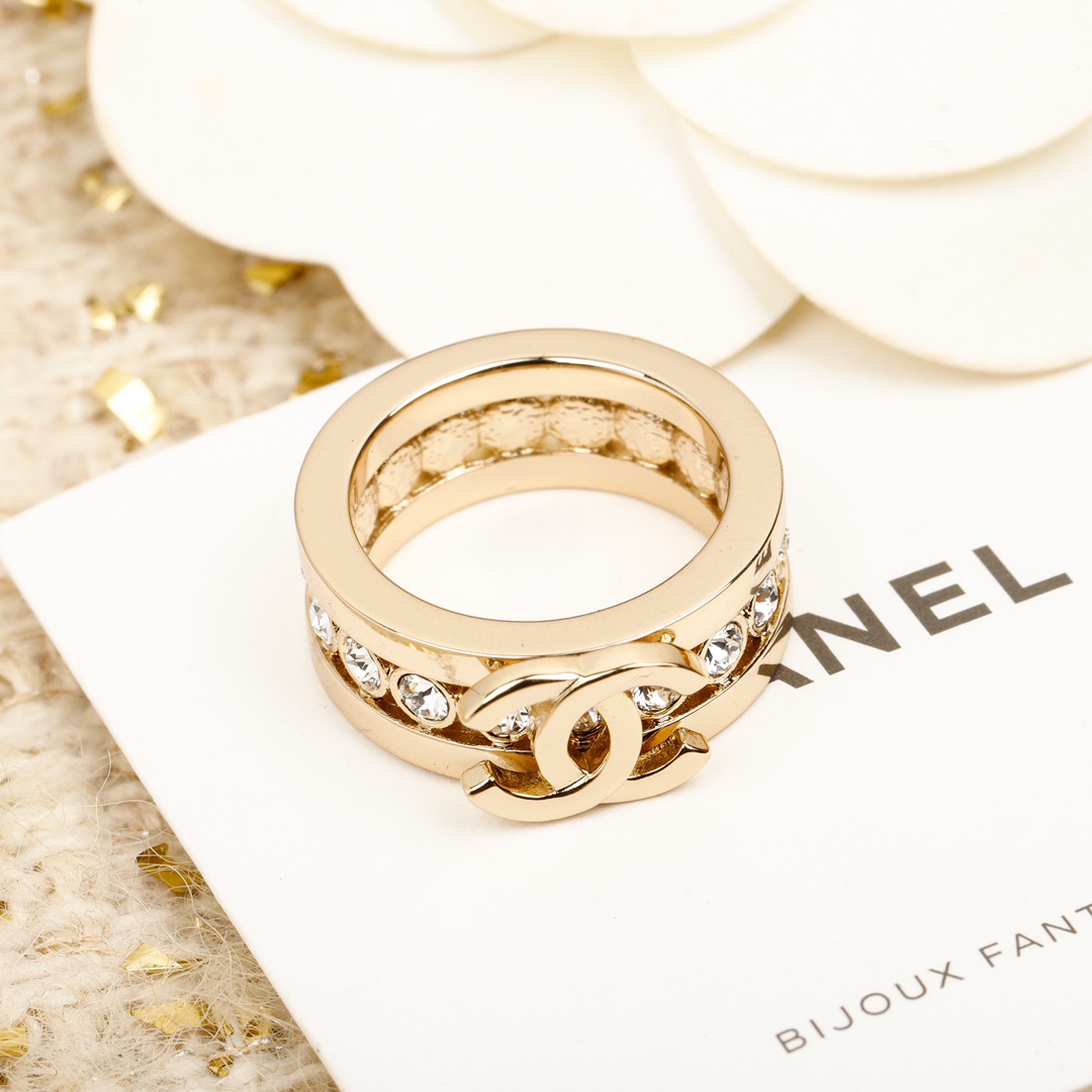 Chanel Full Diamond Wide Coco Ring - Image 2