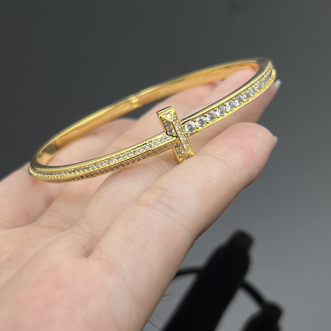Tiffany Diamond Paved Bangle Bracelet - Image 4