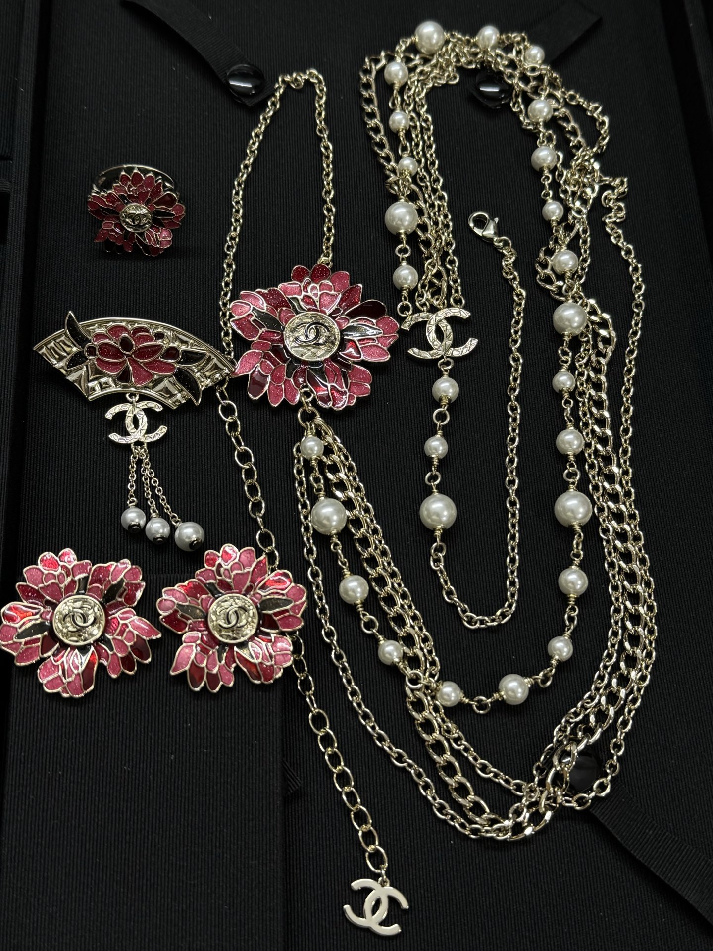 Chanel Flower Multiple Layers Sweater Necklace - Image 7
