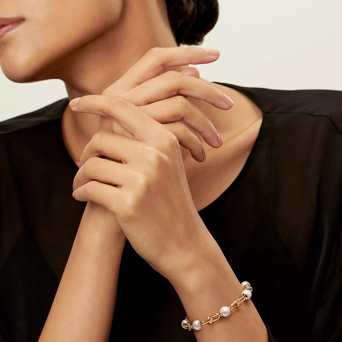 Tiffany HardWear Link Bracelet with Freshwater Pearls - Image 5