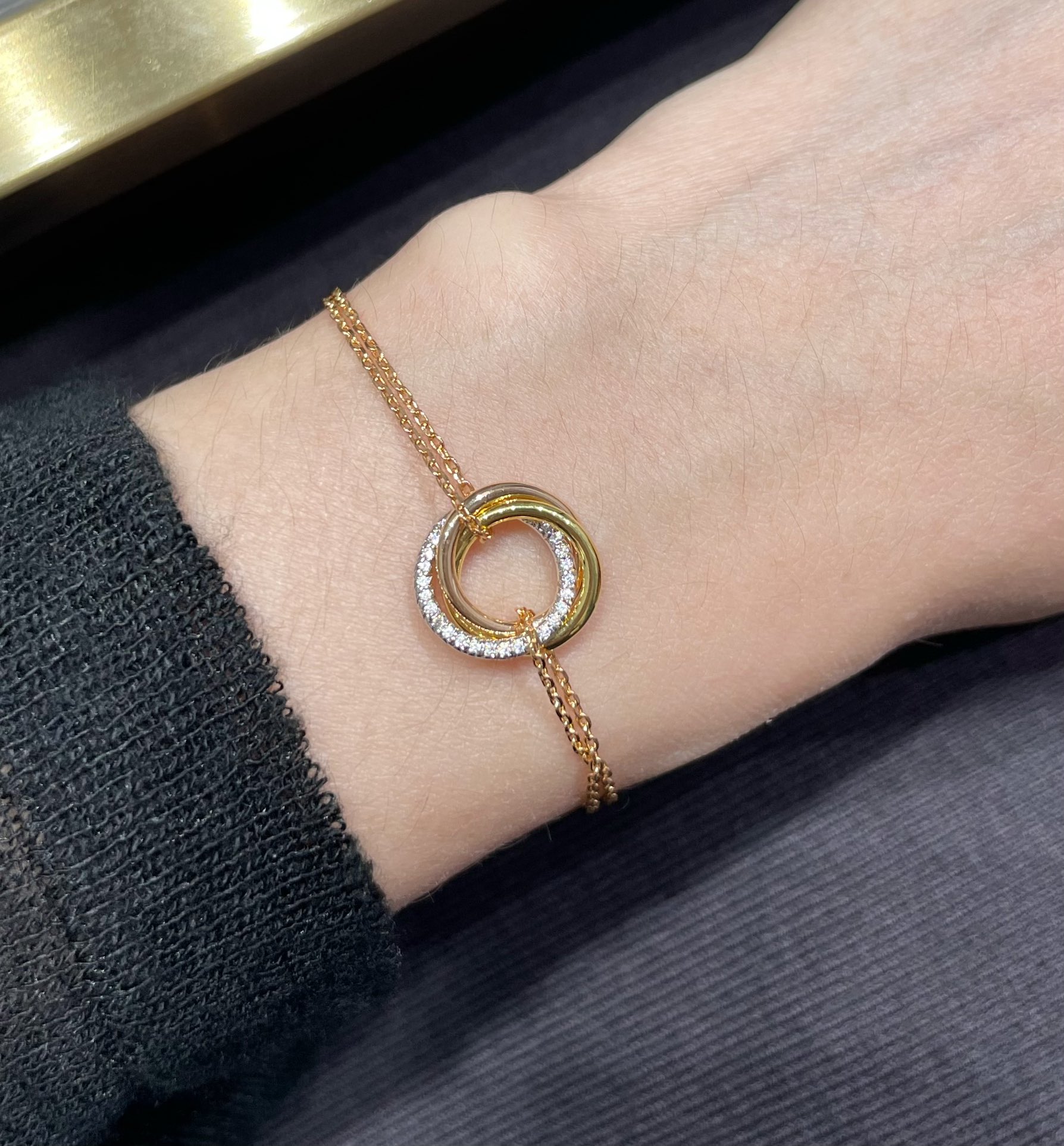 Cartier Diamond Trinity Chain Bracelet - Image 10
