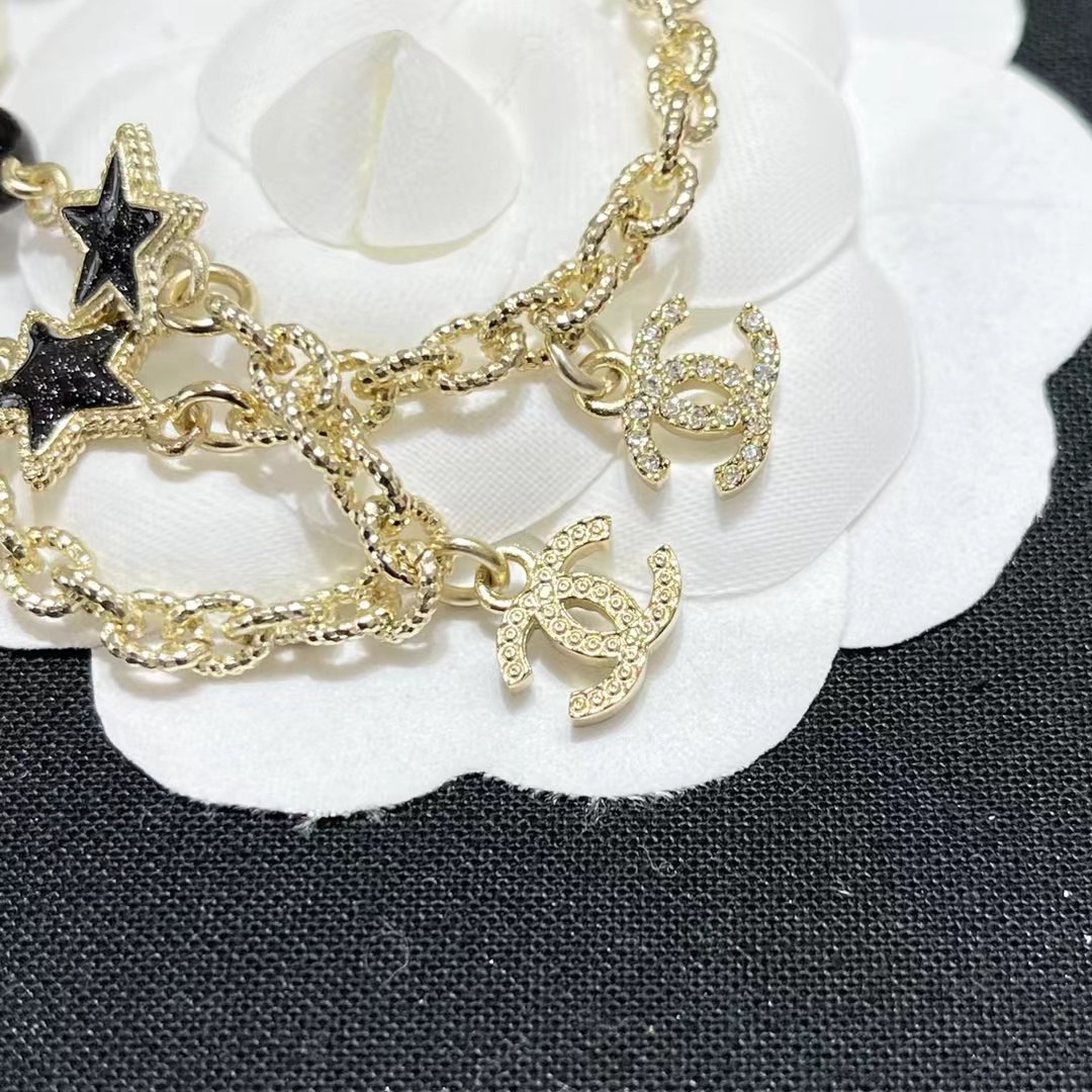 Chanel Moon Star Pearl Charms Necklace - Image 5