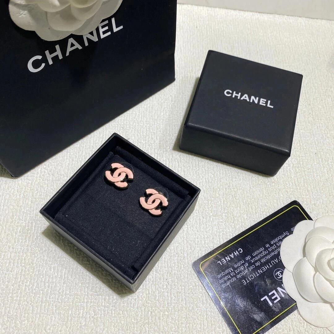 Chanel Pink Enamel CC Earrings - Image 5