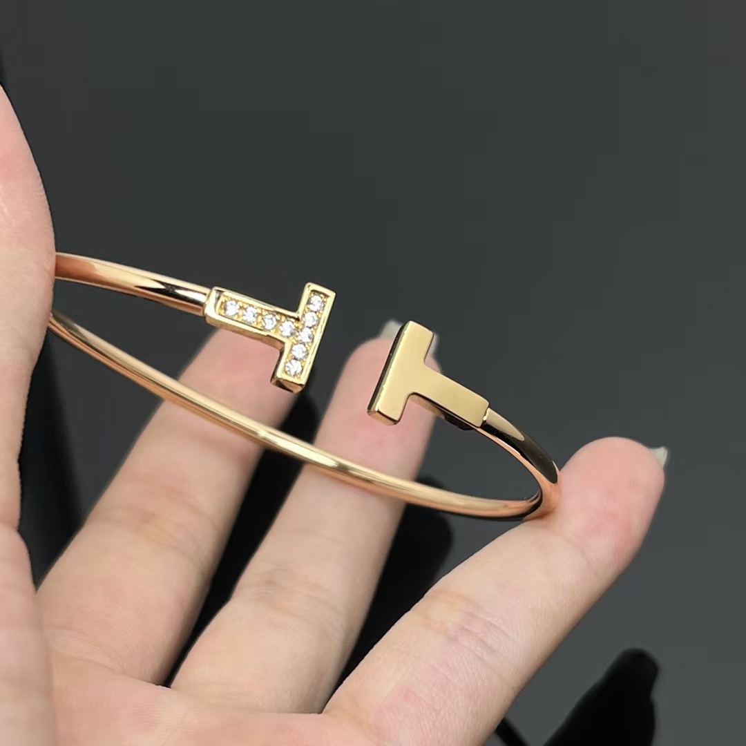 Tiffany Double T Bangle Bracelet - Image 2