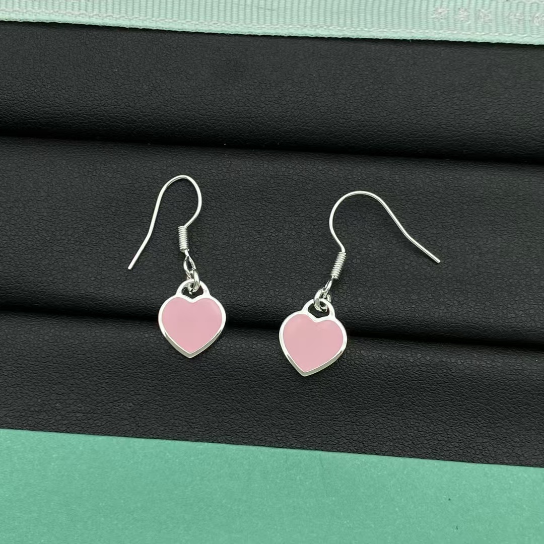 Tiffany Hook Heart Drop Earrings - Image 8