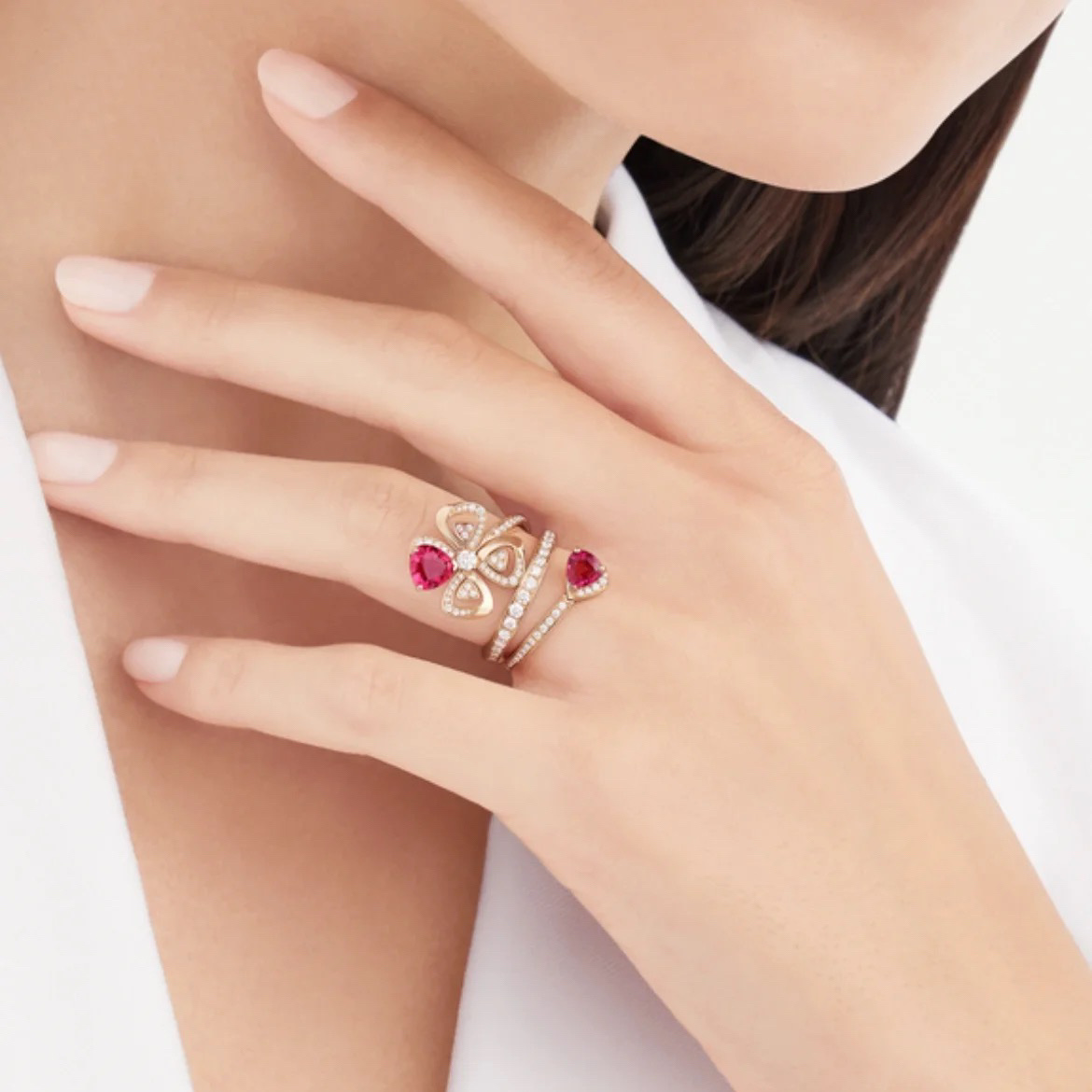 Bvlgari Red Gem Fiorever Ring - Image 2