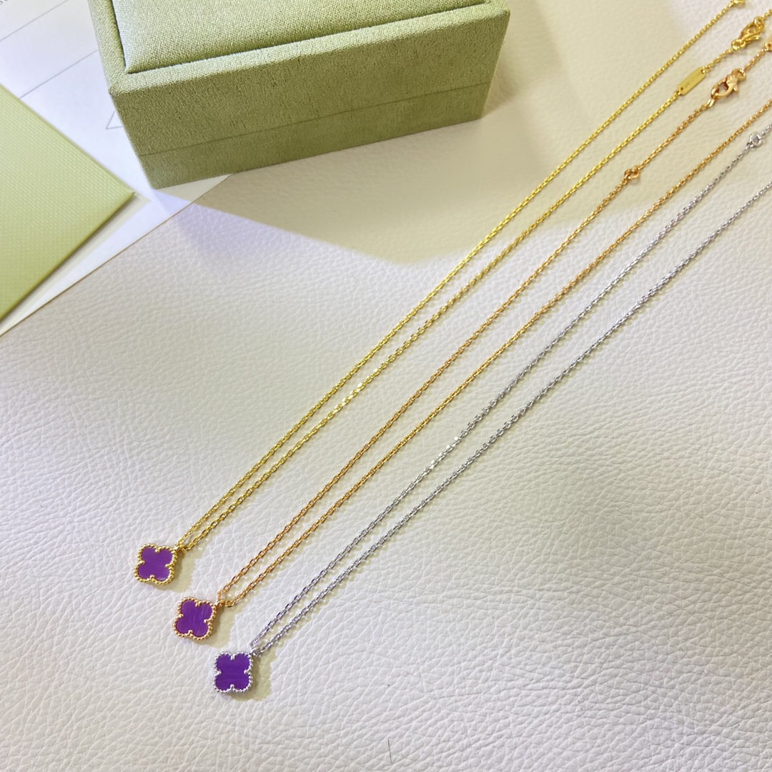 VCA Mini Purple Sweet Alhambra Necklace - Image 5