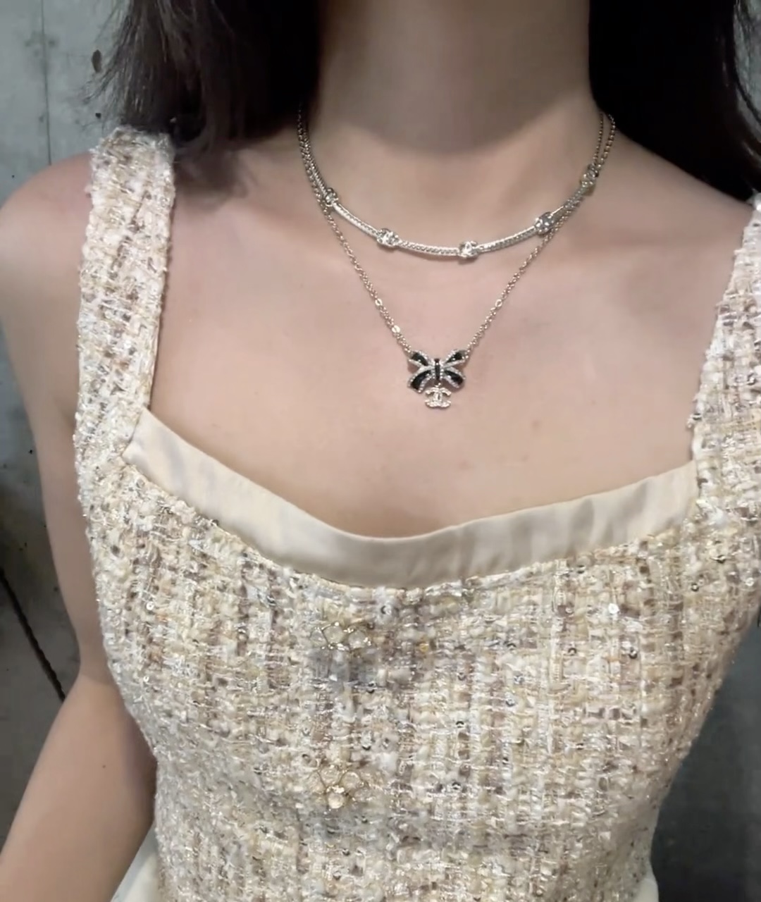 Chanel Black Bow CC Pendant Necklace and Bracelet - Image 13