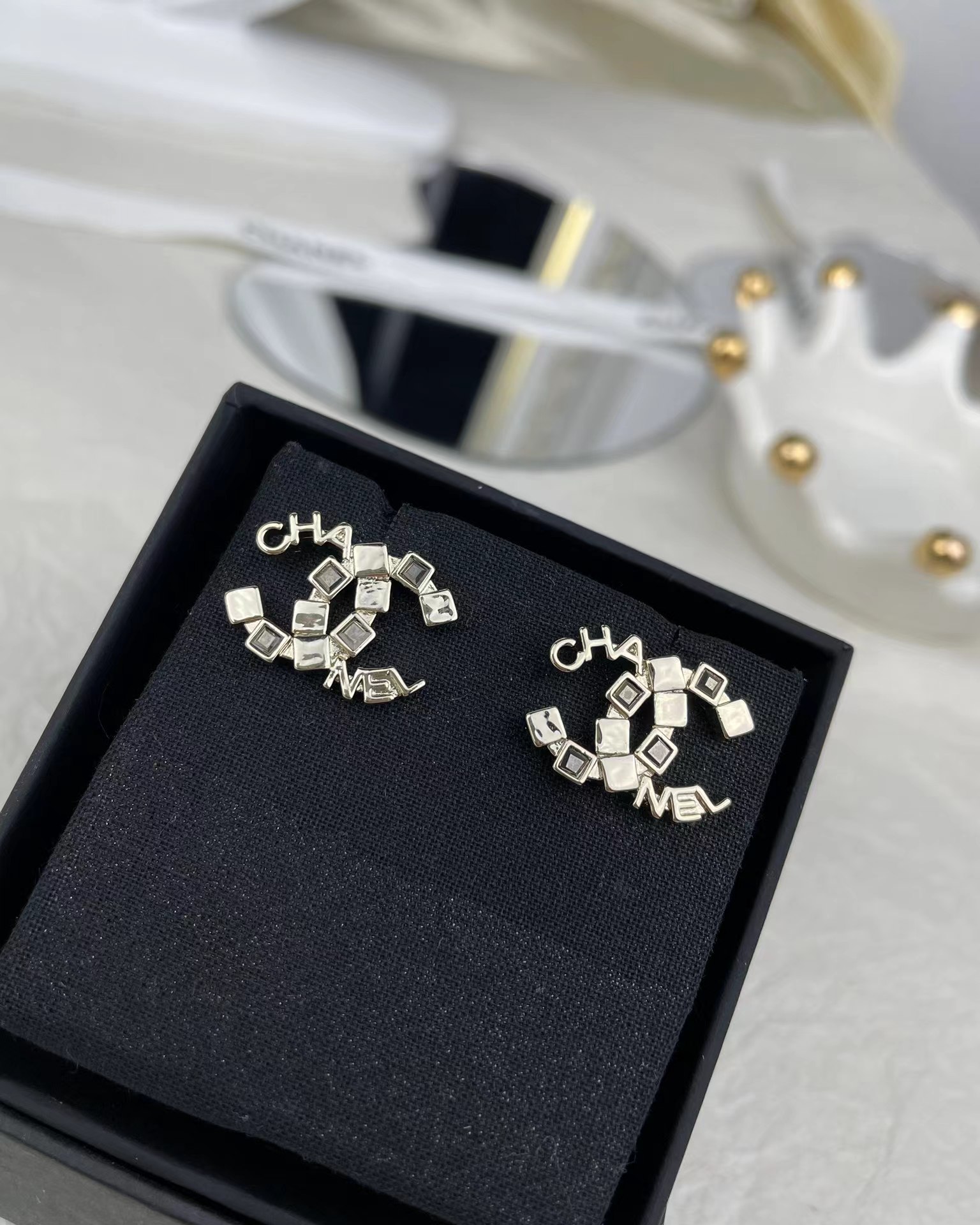 Chanel Letters Double C Earrings - Image 3