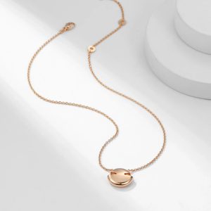 Bvlgari Cabochon Necklace in Rose Gold