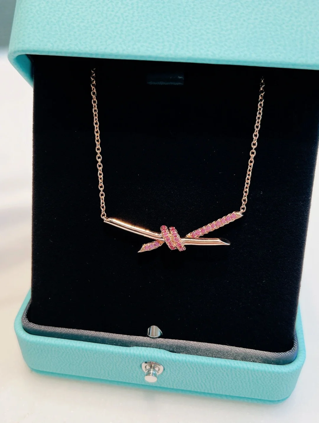 Tiffany Knot Pendant Necklace