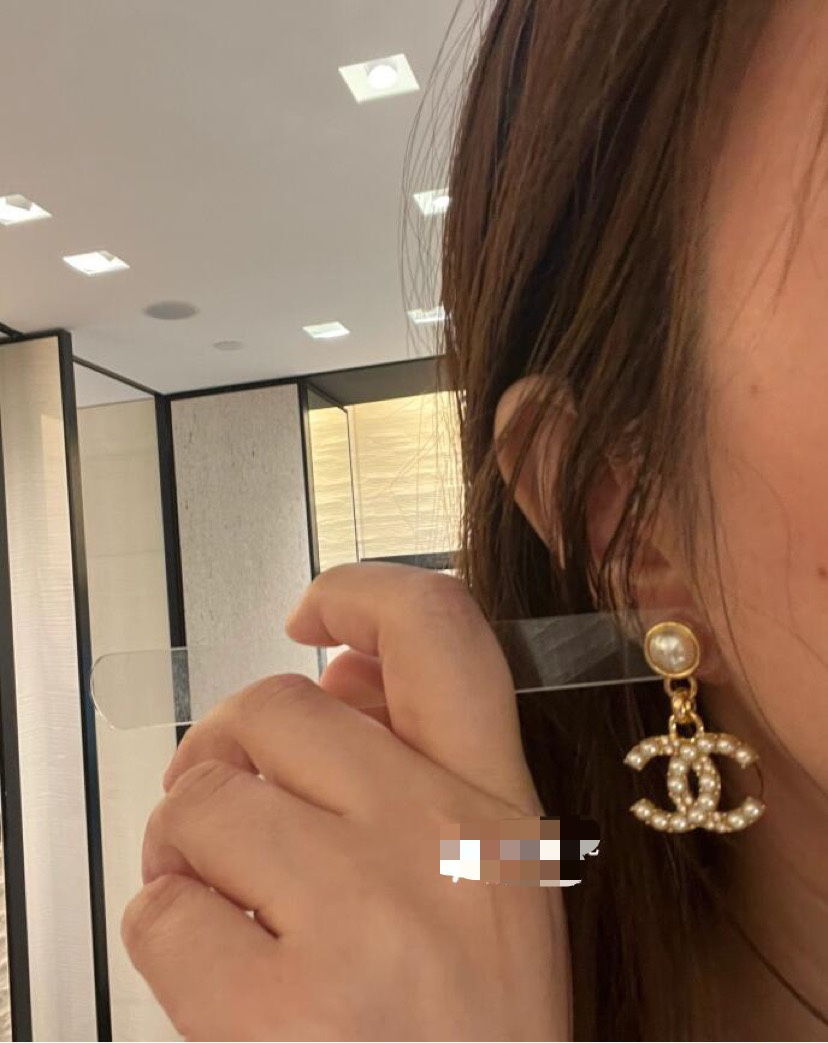 Chanel Pearl and Diamond Paved CC Dangle Earrings - Image 9