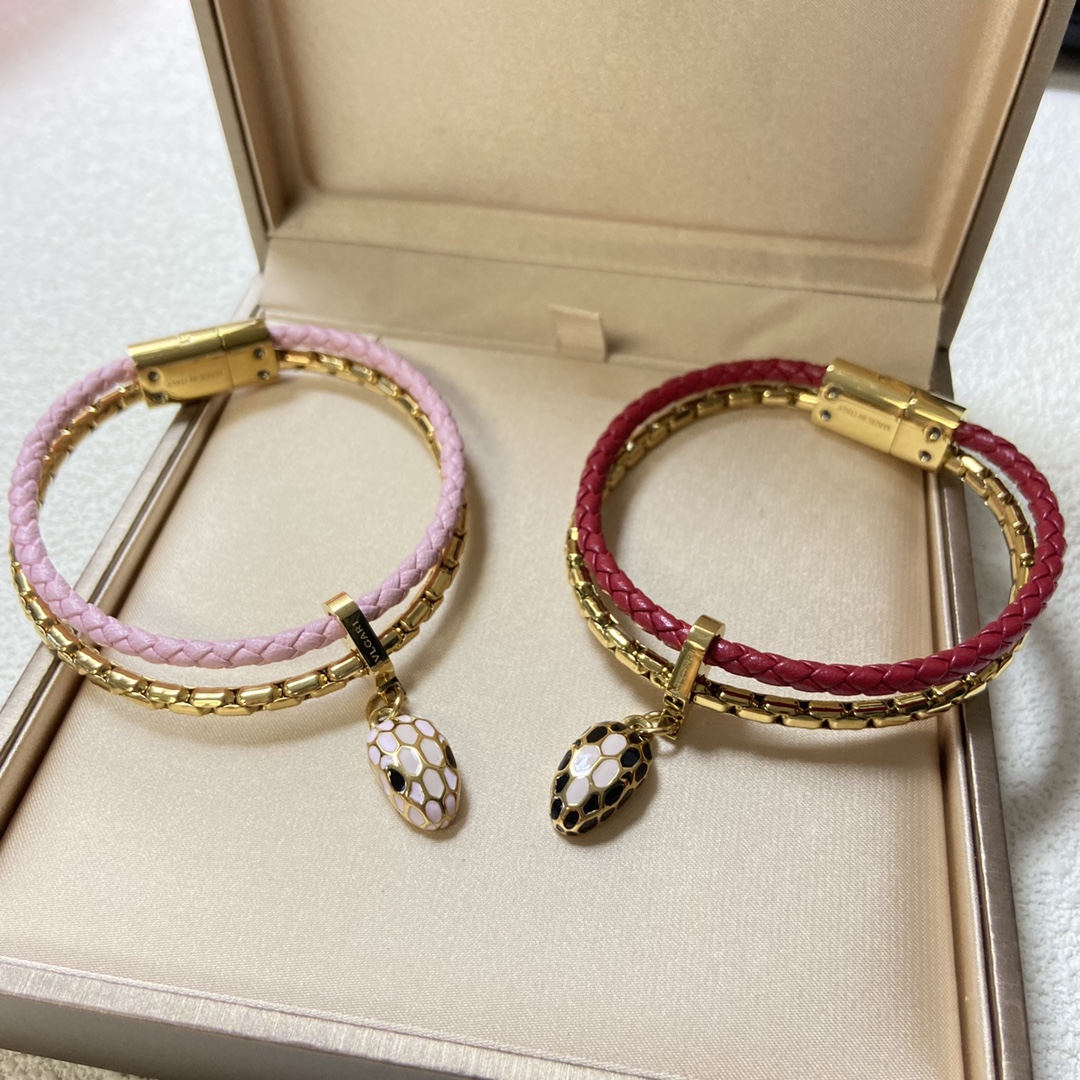 Bvlgari Serpenti Forever Leather Bracelet - Image 5