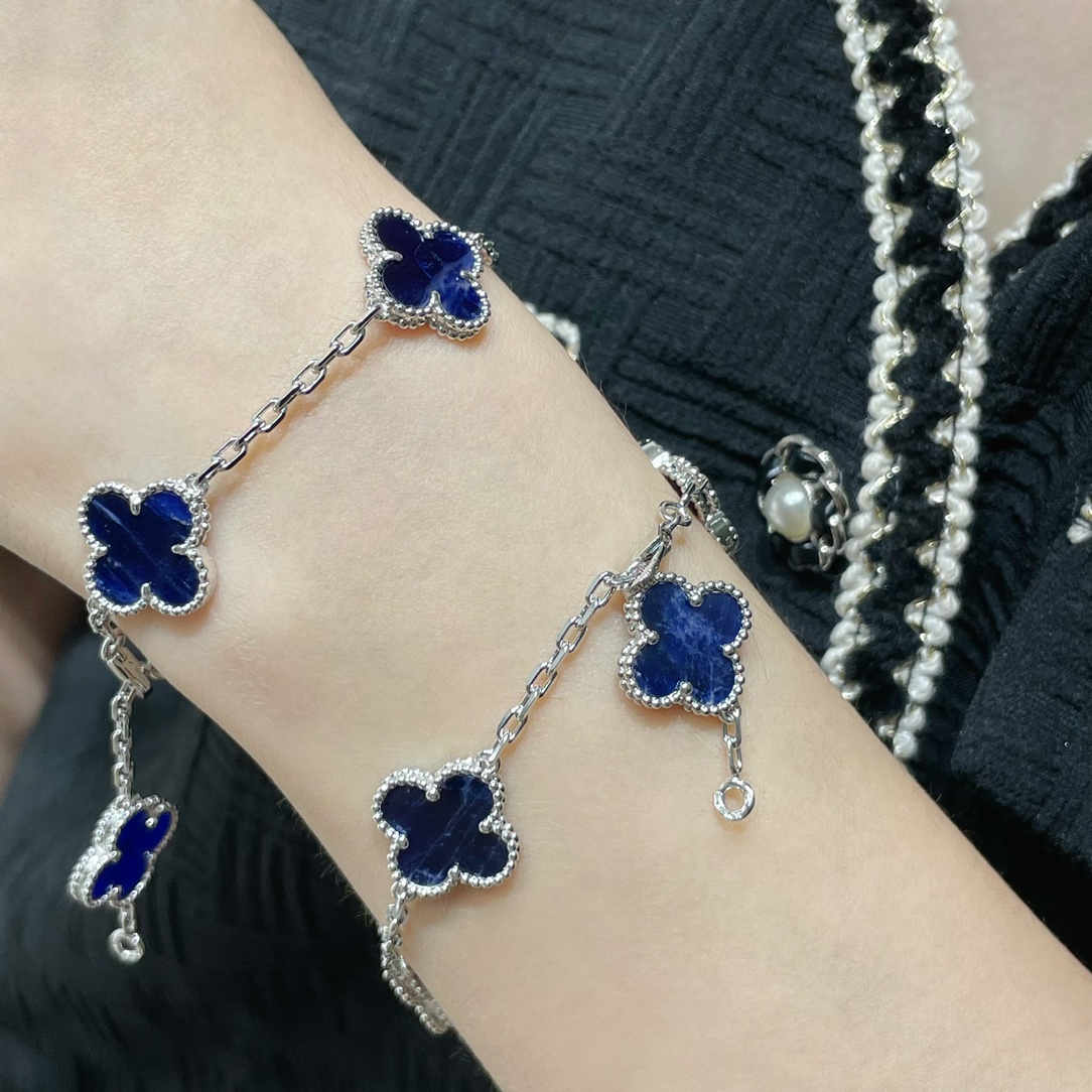 VCA Pietersite Vintage Alhambra Bracelet, 5 Motifs - Image 11