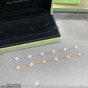 VCA Sweet Alhambra Full Diamond Bracelet, 6 Motifs