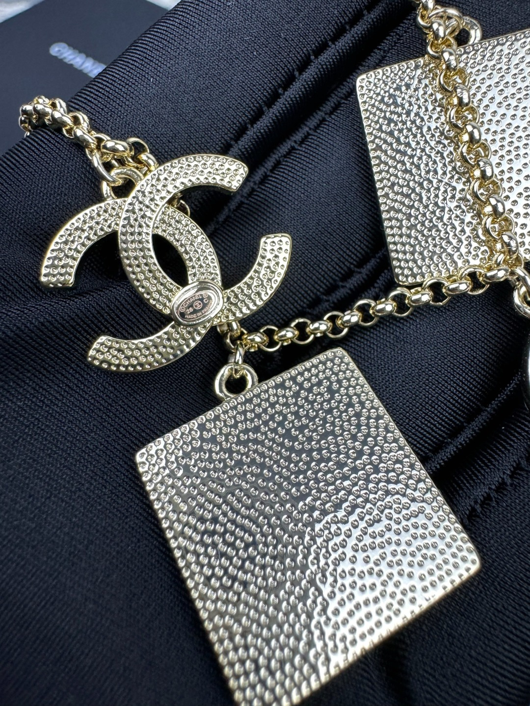 Chanel Coco Geometric Enamel 5 Charms Necklace - Image 9