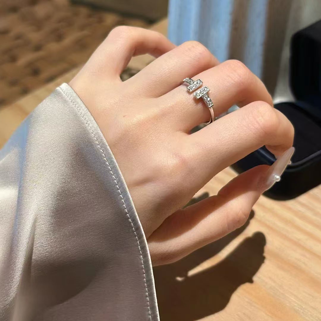 Tiffany Doube T Rings - Image 2
