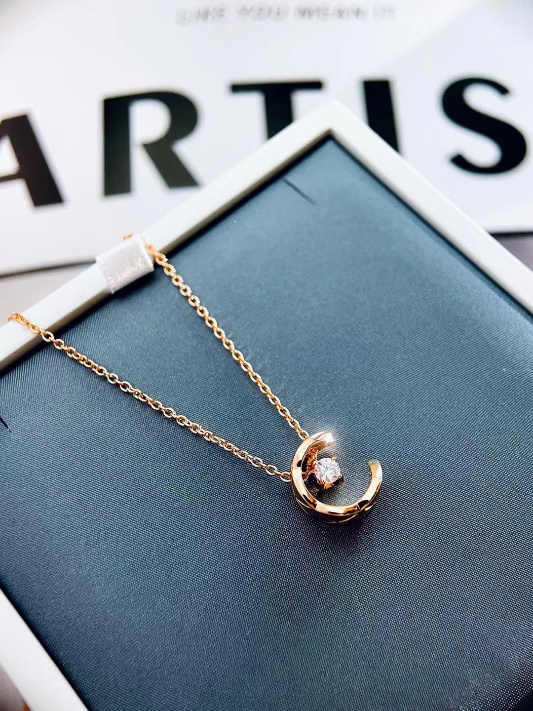 Chanel Coco Crush Moon Star Necklace Minimalistic - Image 5