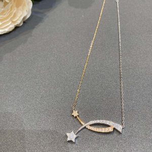 Chanel Mixed Metal Colors Comete Necklace