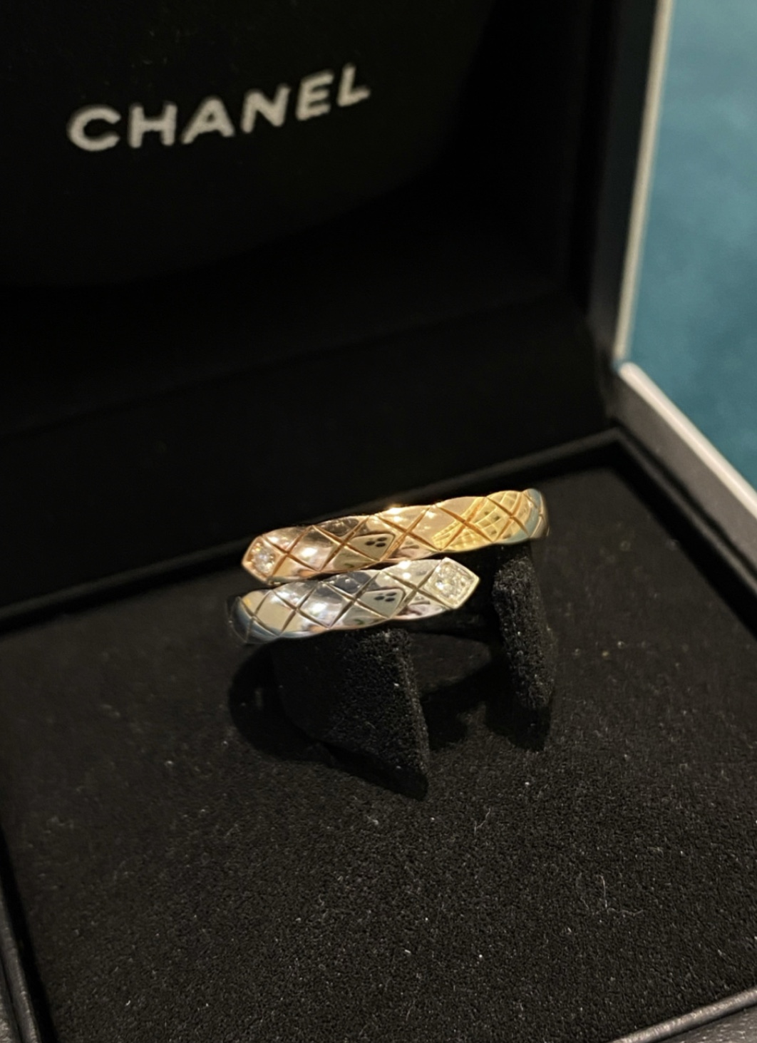 Chanel Mixed Color Coco Crush Toi et Moi Ring - Small Version