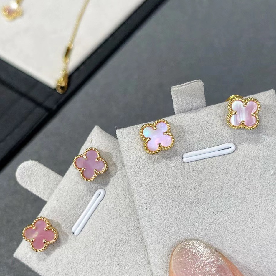 VCA Pink Clover Sweet Alhambra Pendant Necklace Earrings Bracelet - Image 2