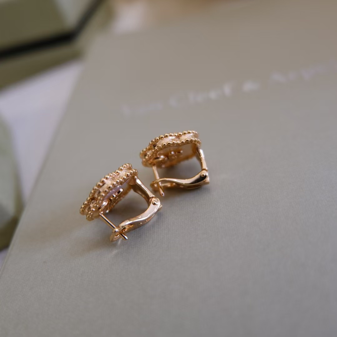 VCA Lucky Spring Earrings, Plum Blossom - Image 8