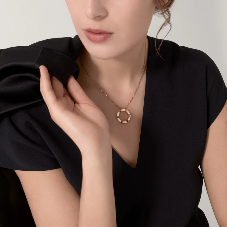 Cartier Diamond Paved LEVE LOVE Pendant Necklace - Image 2