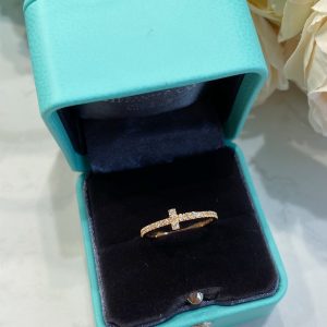 Tiffany Full Diamond Paved T Ring