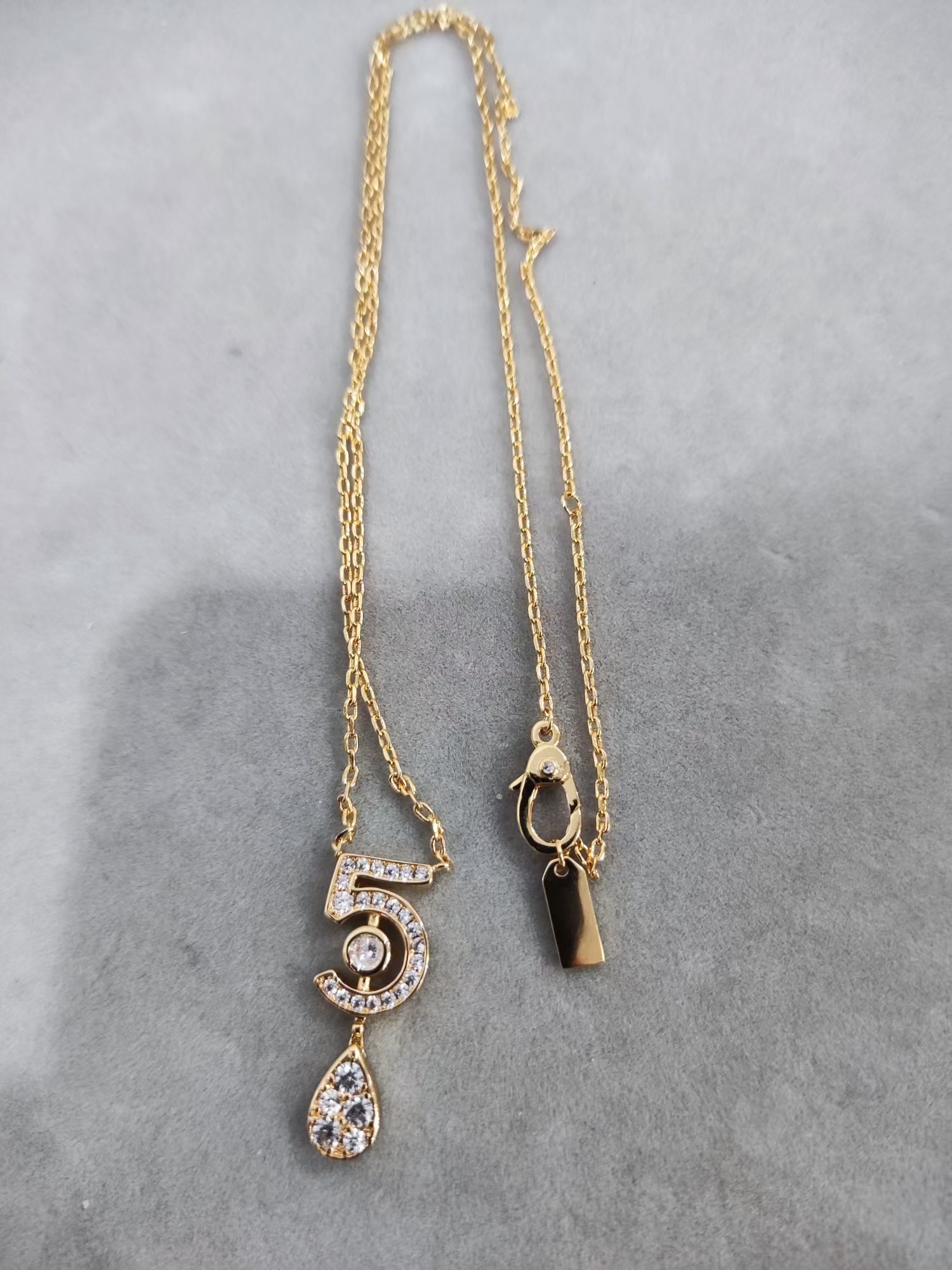 Chanel NO.5 Teardrop Pendant Necklace - Image 2
