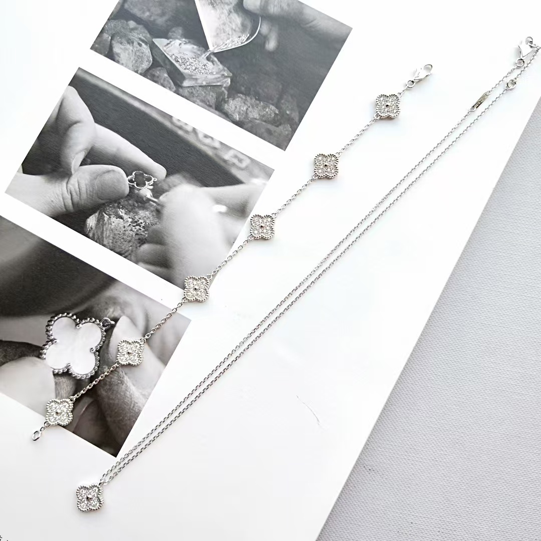 VCA Diamond Sweet Alhambra Bracelet 6 Motifs - Image 5