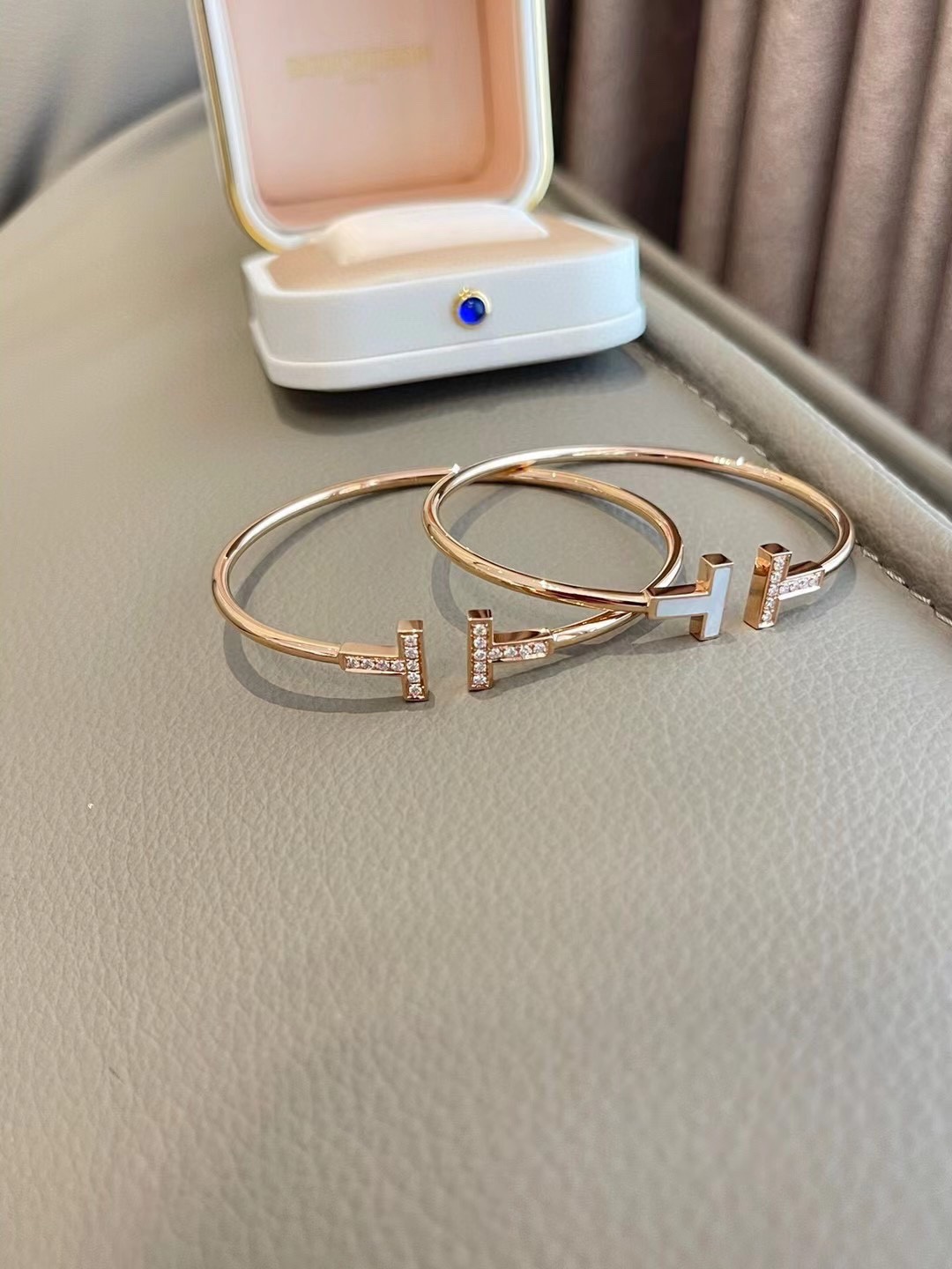 Tiffany Open Cuff Double T Bangle Bracelet - Image 5