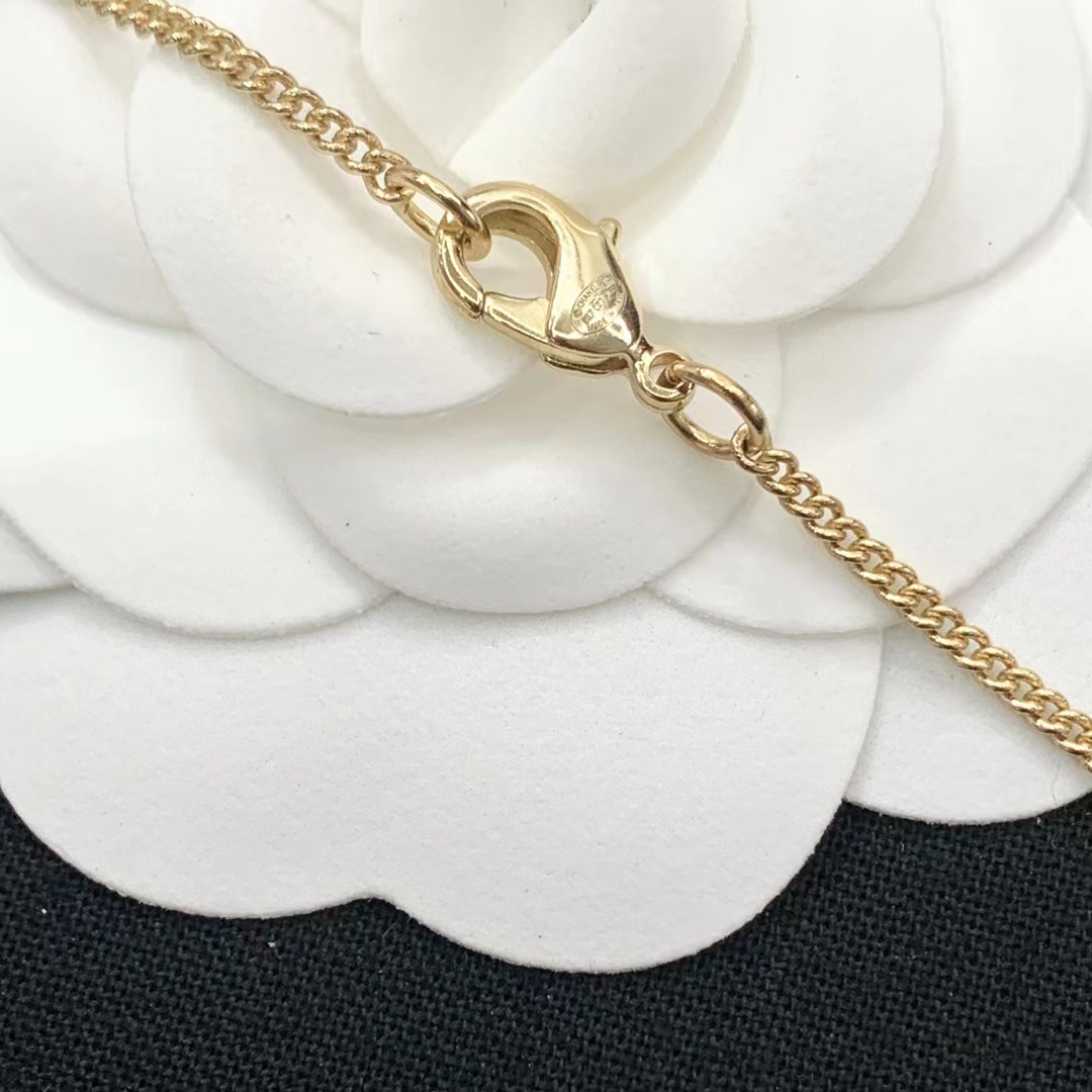 Chanel Sweater Double C Pearl Dangle Necklace - Image 6