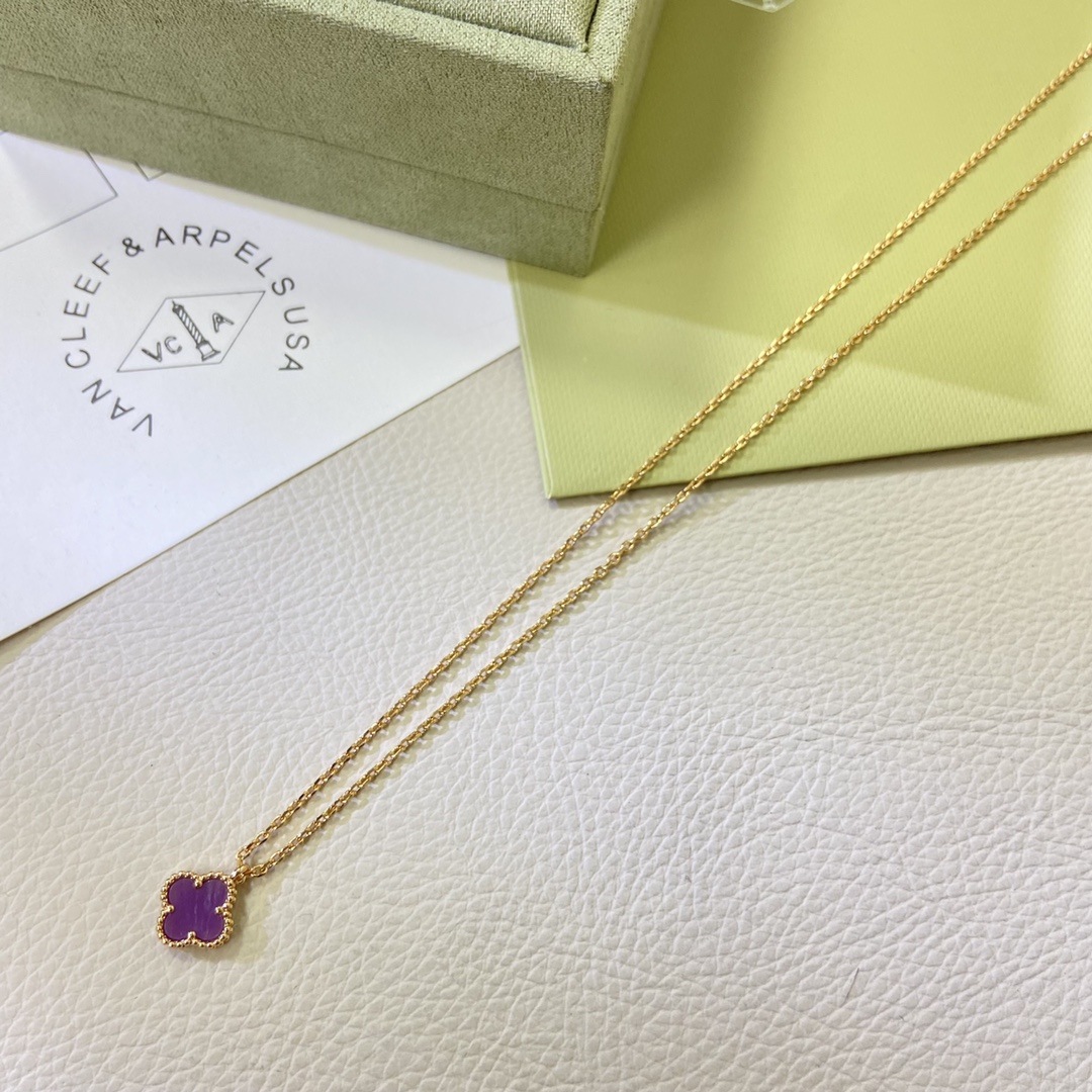 VCA Mini Purple Sweet Alhambra Necklace - Image 2