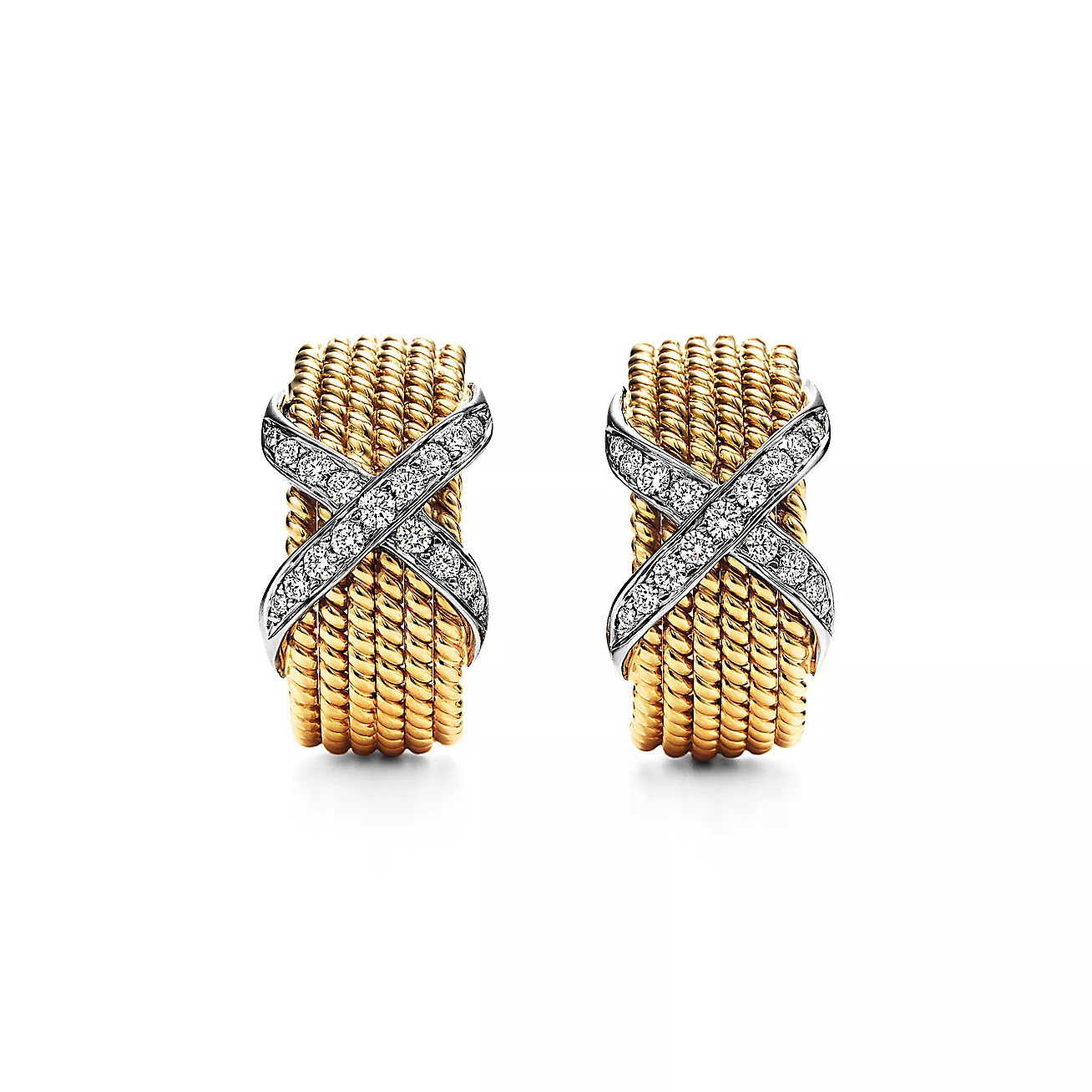 Tiffany Rope Six-Row Ear Clips Earrings - Image 8