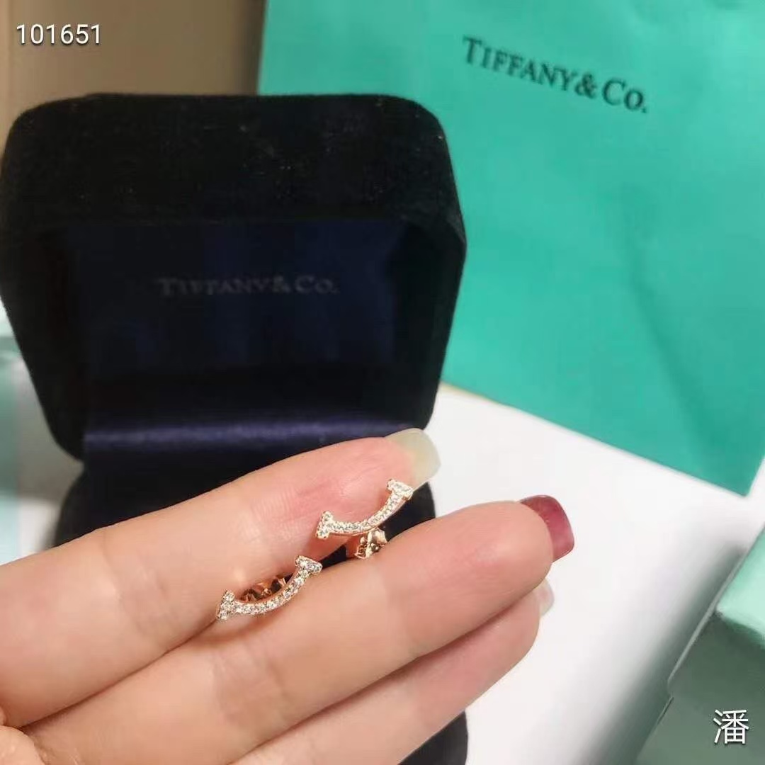 Tiffany T Smile With Diamond Earrings