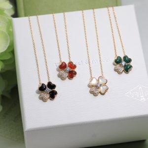 VCA Love Heart Clover Earrings Necklace