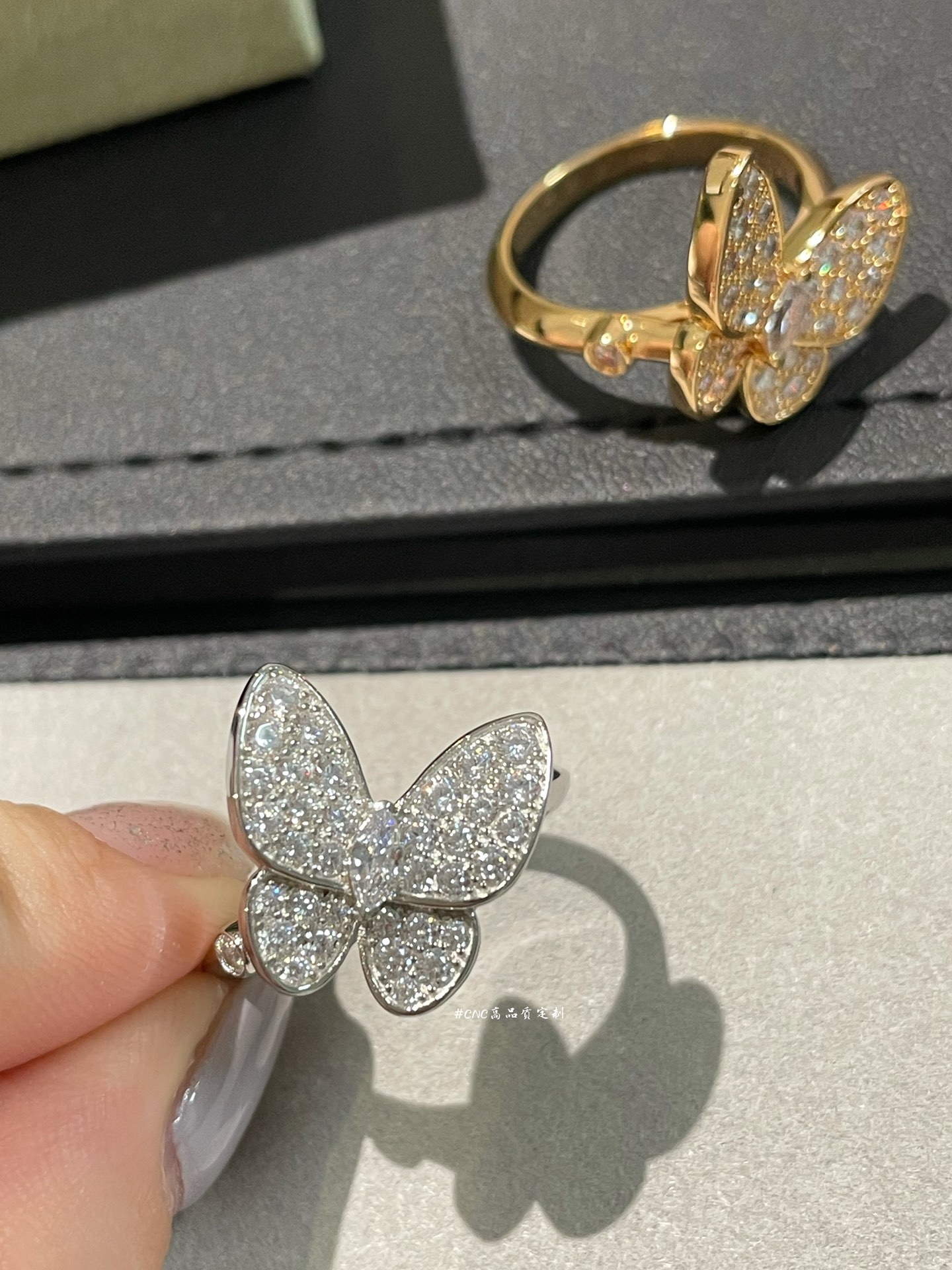 VCA Full Diamond Butterfly Ring - Image 7