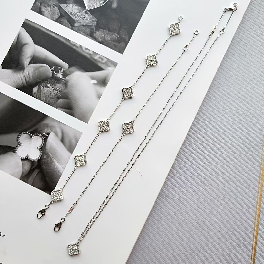 VCA Diamond Sweet Alhambra Bracelet 6 Motifs - Image 4