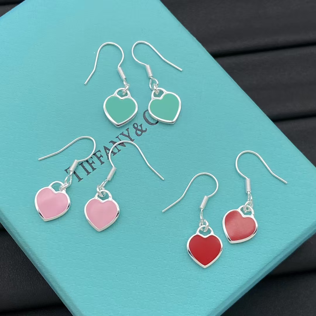 Tiffany Hook Heart Drop Earrings