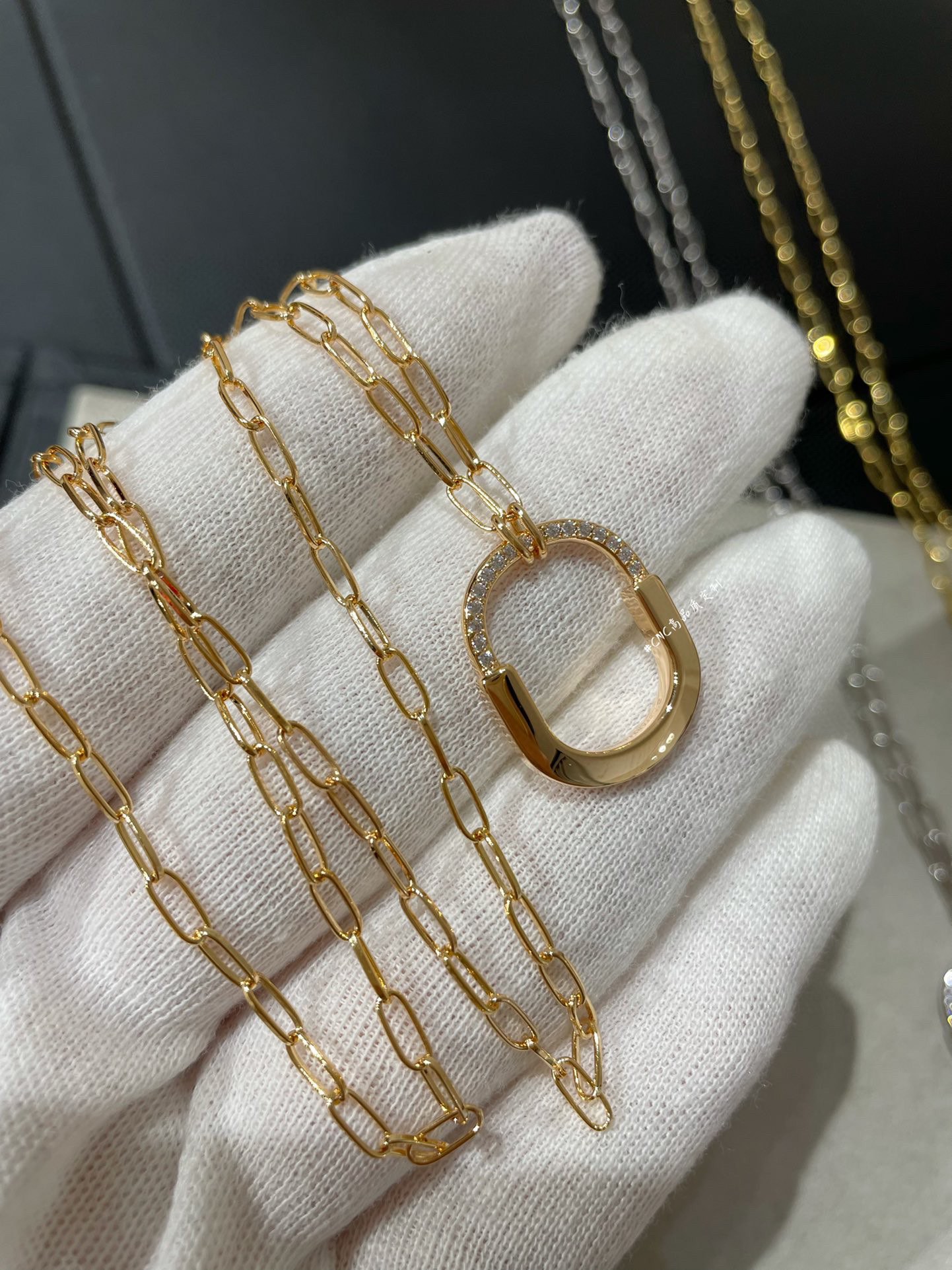 Tiffany Long Lock Pendant Necklace