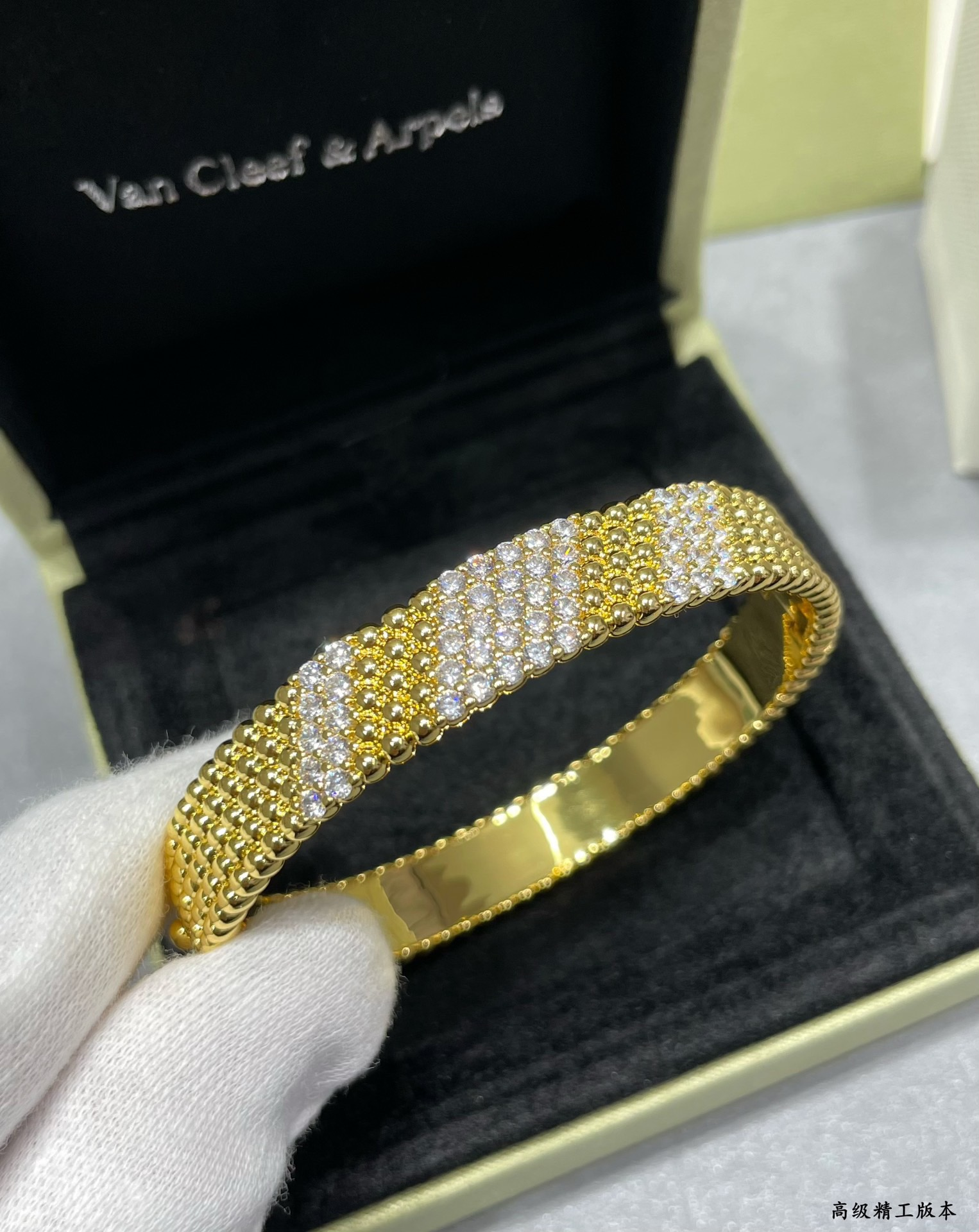 VCA Perlee Diamonds Bracelet Bangle, 5 Rows, Medium Model - Image 6
