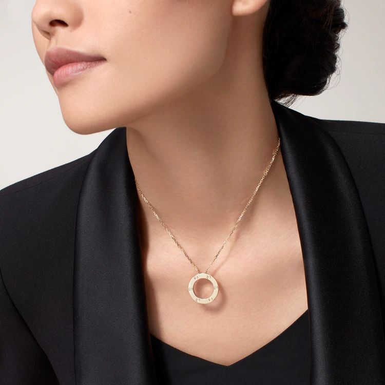 Cartier 3 Diamonds Paved Trinity Pendant Necklace - Image 2