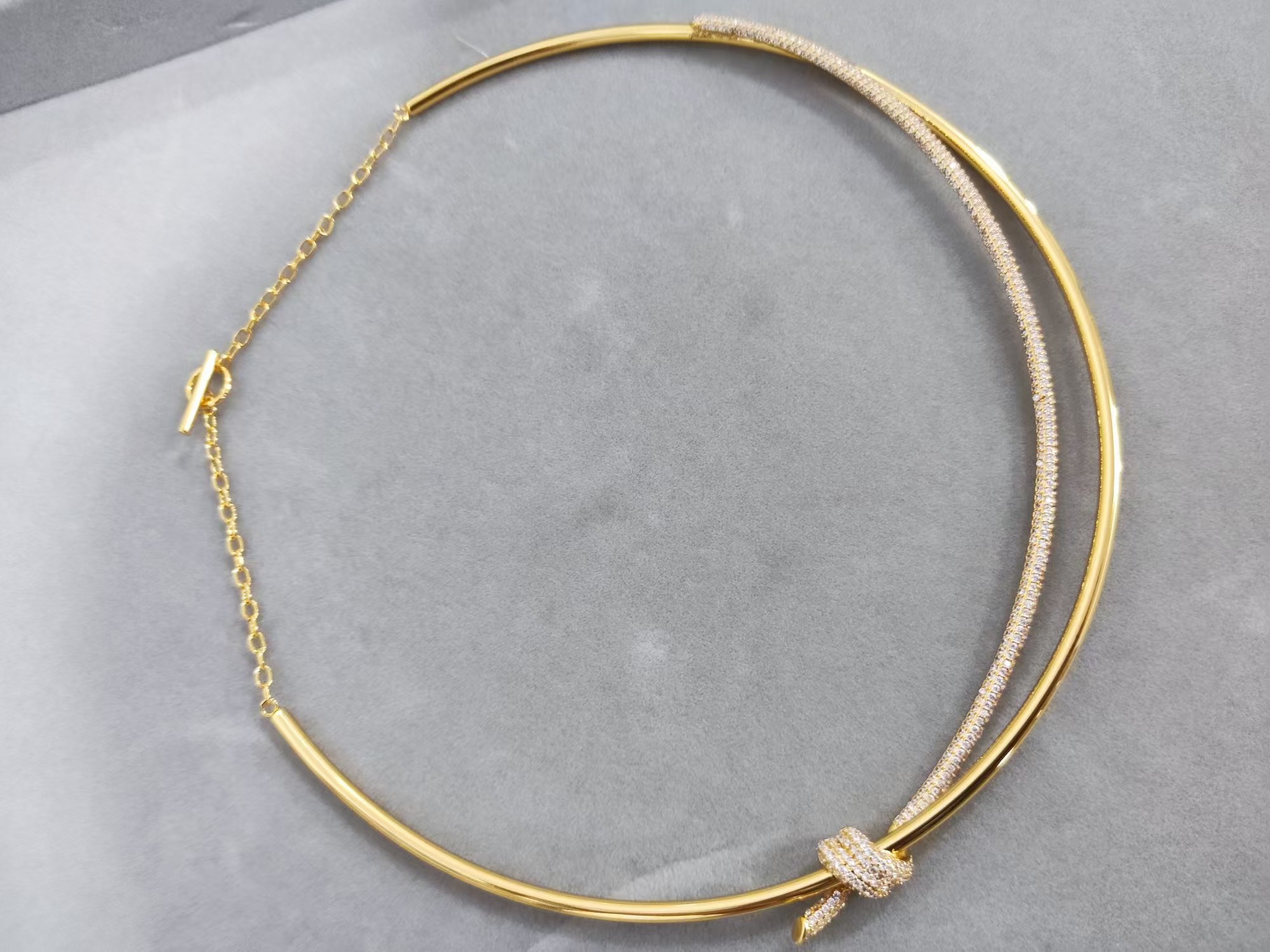 Tiffany Knot Double Row Hinged Necklace - Image 6
