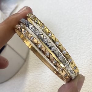 Chanel Diamond Coco Crush Mini Bracelet Bangle