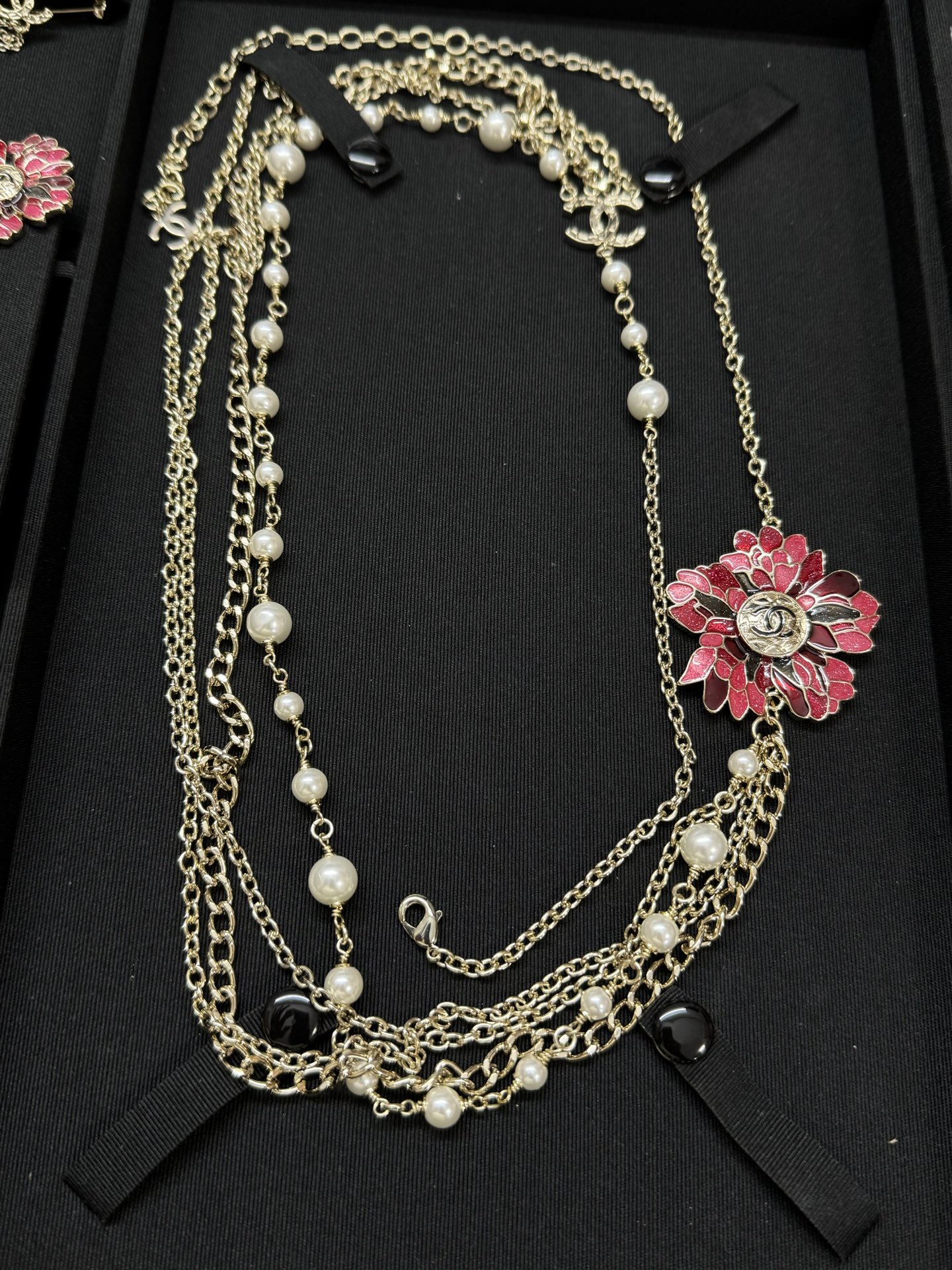 Chanel Flower Multiple Layers Sweater Necklace - Image 8