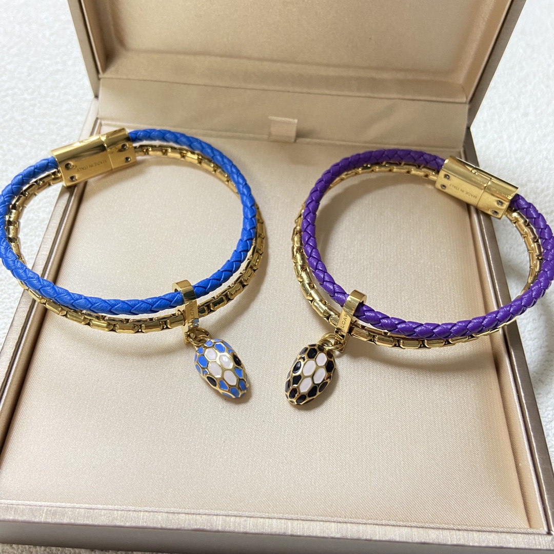 Bvlgari Serpenti Forever Leather Bracelet - Image 7